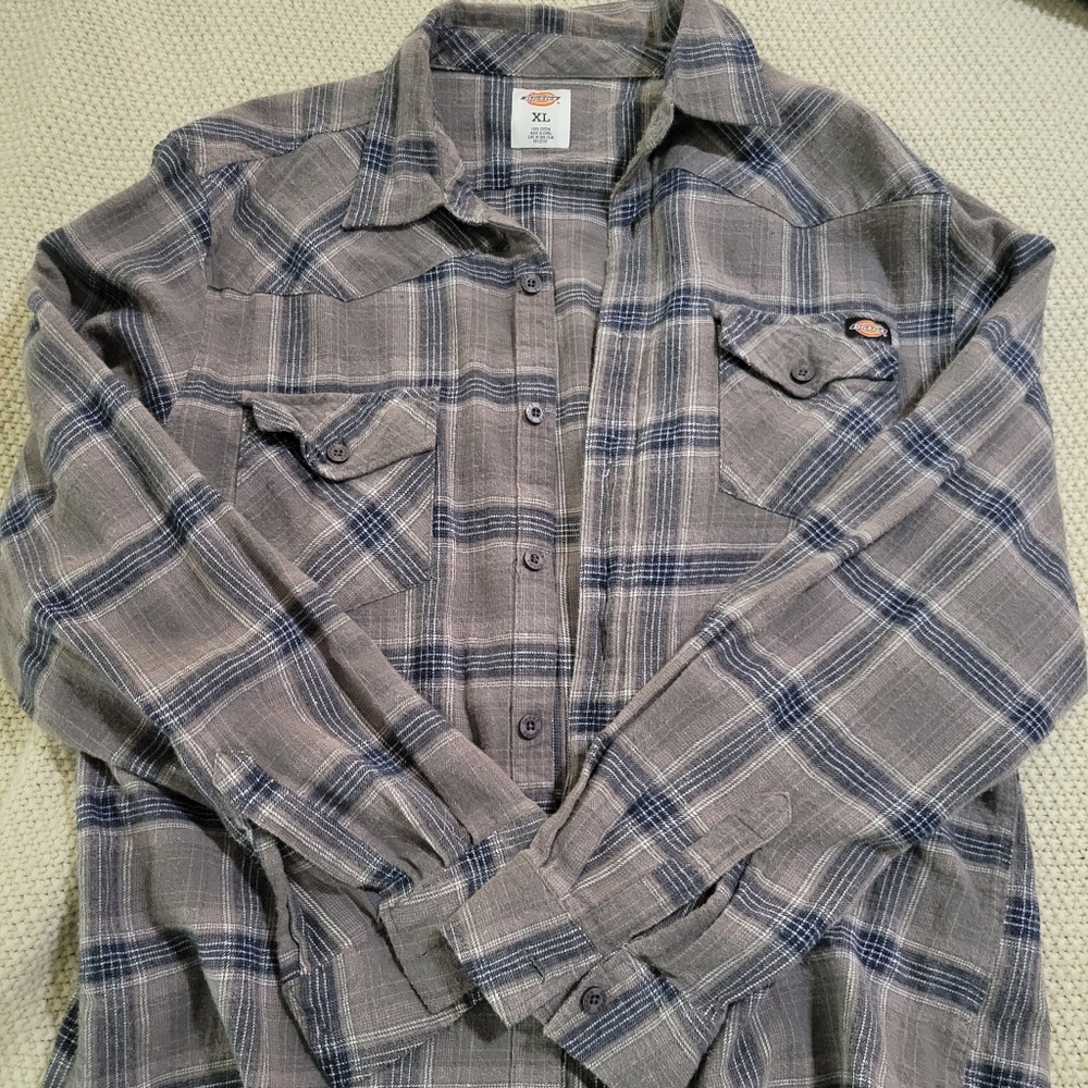 Dickies XL Mens Button Down Shirt